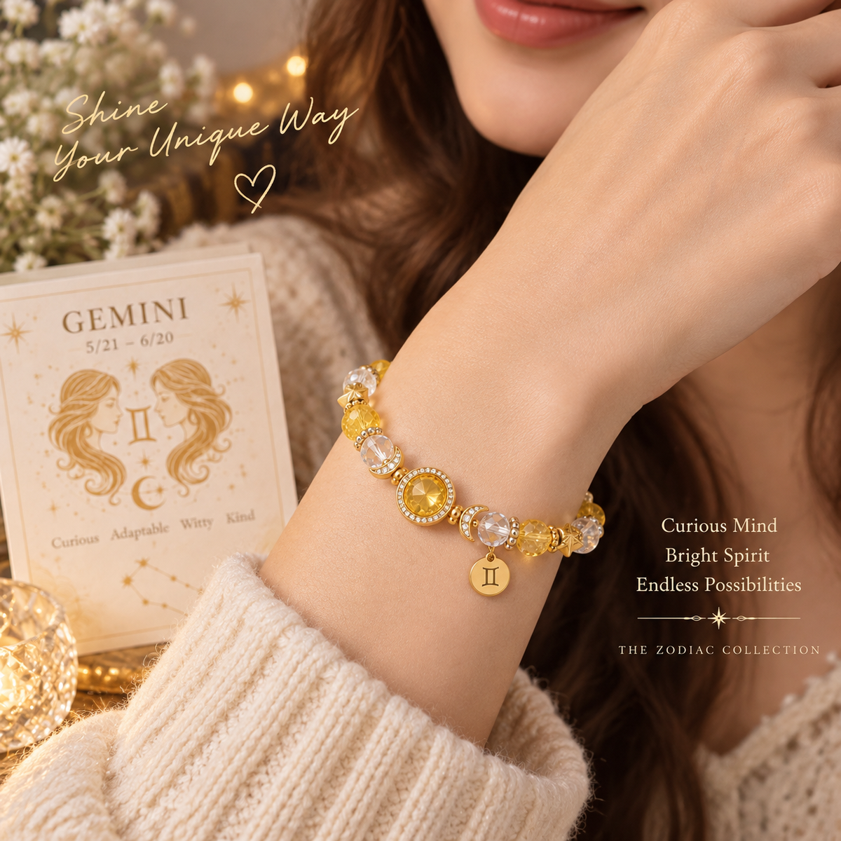 ✨2026 Zodiac Crystal Bracelet | A Meaningful Birthstone Gift Inspired By Your Star Sign