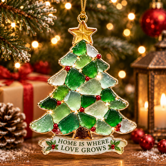 π Sea Glass Christmas Blessing Ornaments