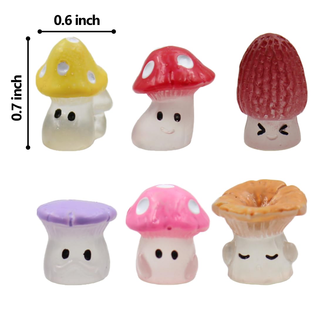 š Magical Mushroom Hinge Heads ā Set of 6 Glow-in-the-Dark Magnetic Door Decor