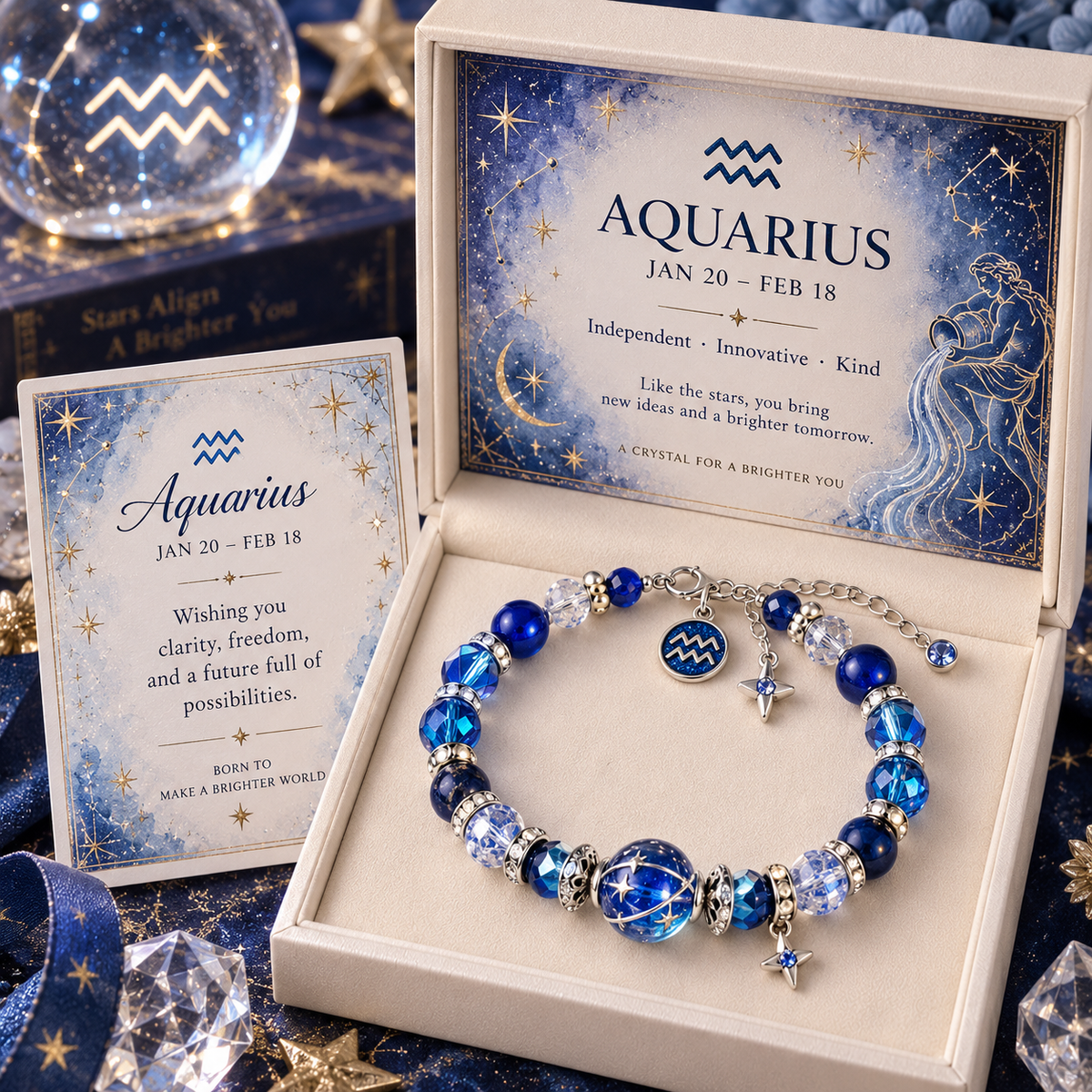 ✨2026 Zodiac Crystal Bracelet | A Meaningful Birthstone Gift Inspired By Your Star Sign