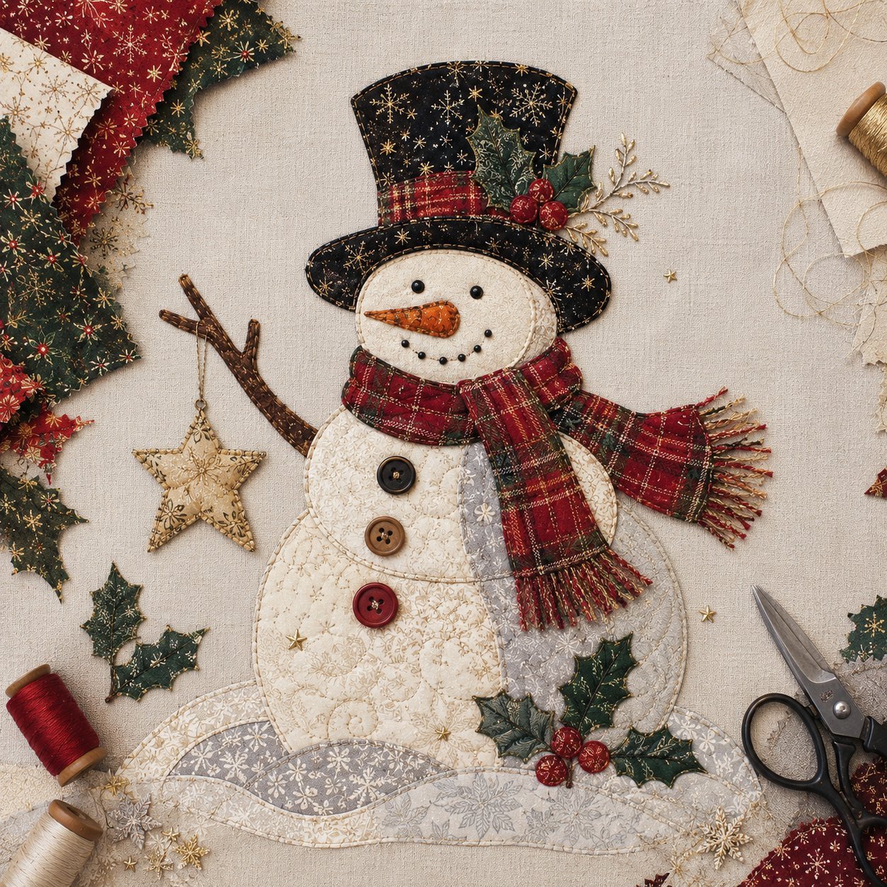 🔥LAST DAY 70% OFF - 🎅Christmas Patchwork Fabric DIY Decor Kit