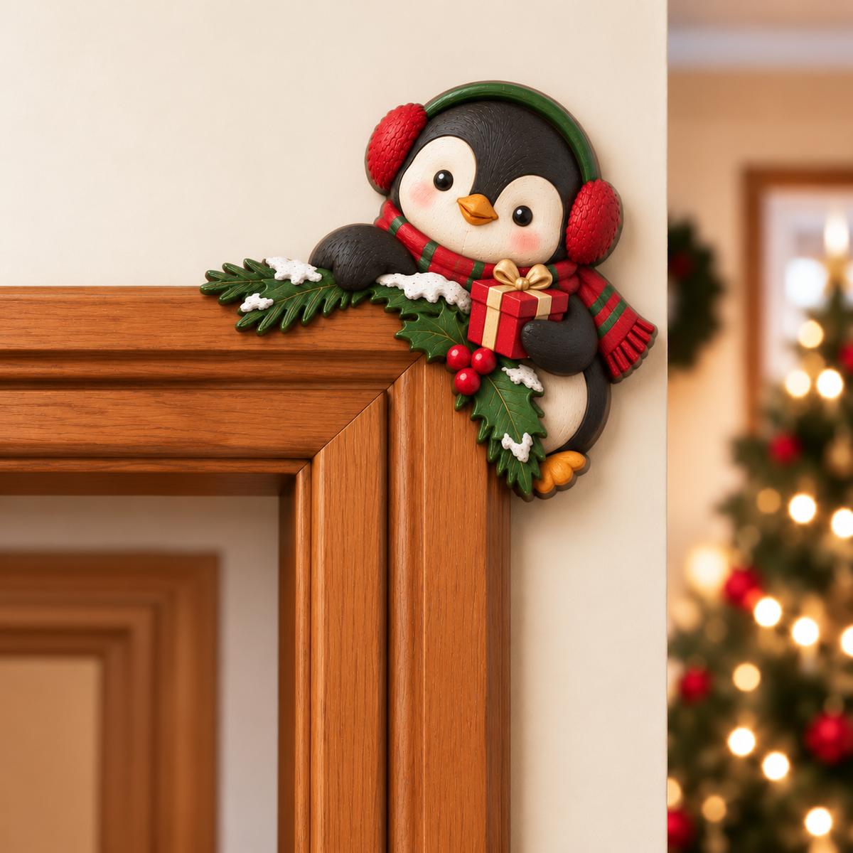 Christmas Peekaboo Door Frame Corner Decor 🎄🎅