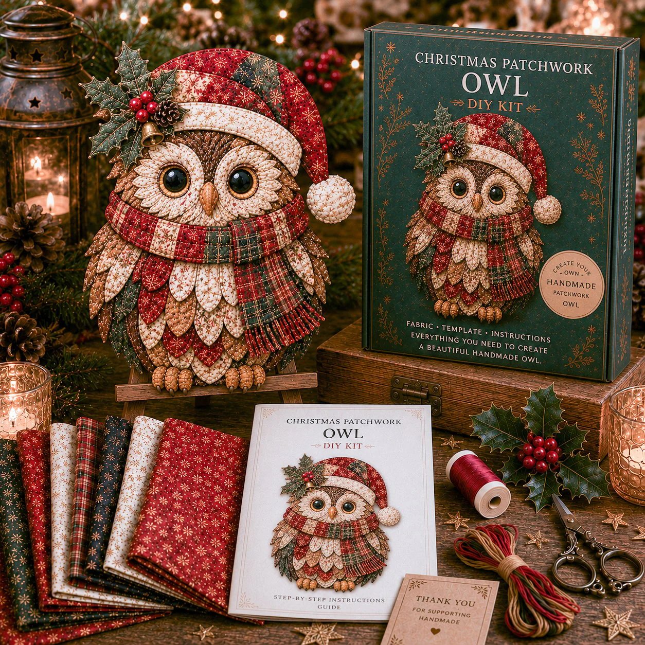 🔥LAST DAY 70% OFF - 🎅Christmas Patchwork Fabric DIY Decor Kit