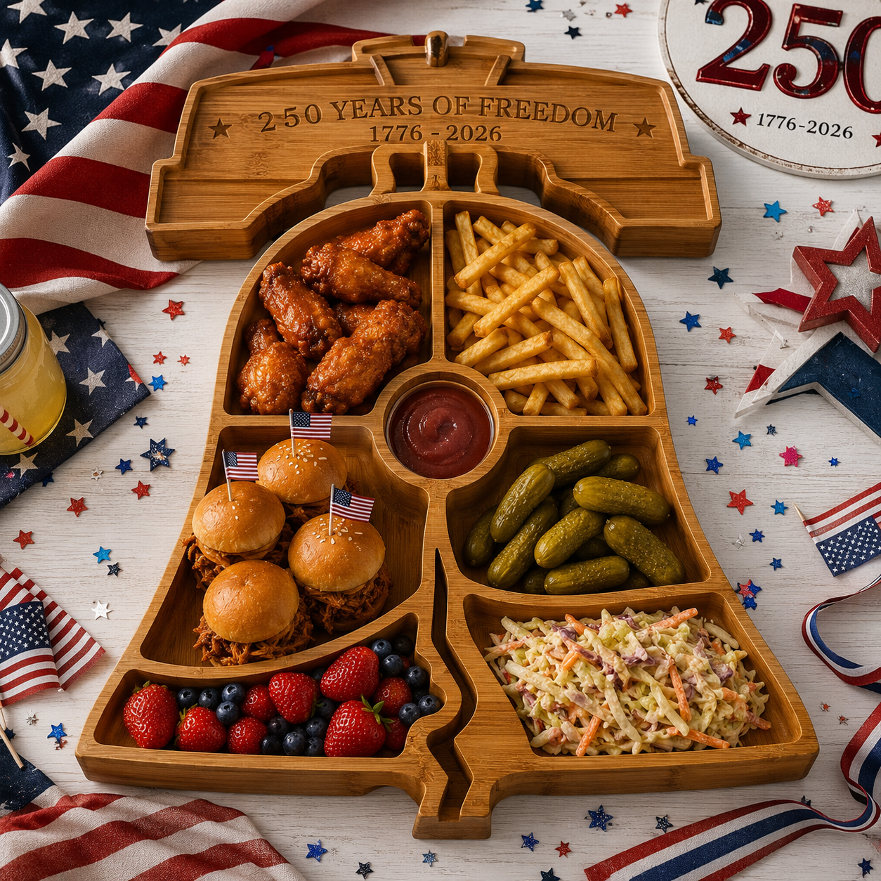 🇺🇸USA 250 Wooden Charcuterie Board
