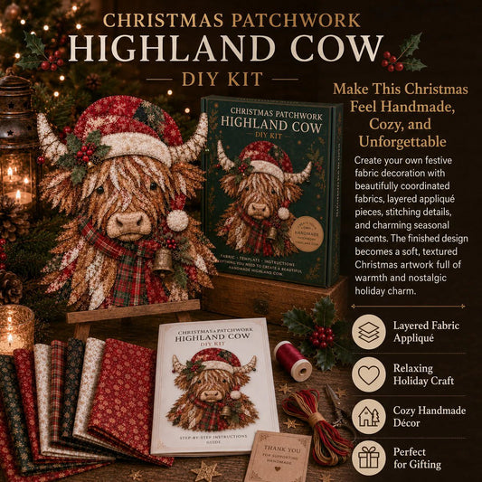 Christmas Patchwork Fabric DIY Decor Kit