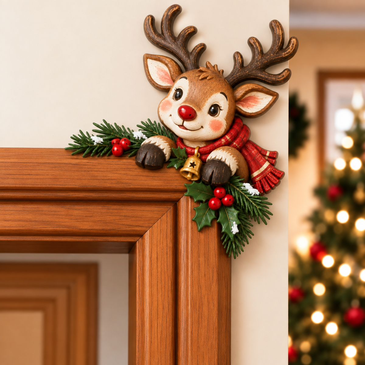 Christmas Peekaboo Door Frame Corner Decor 🎄🎅