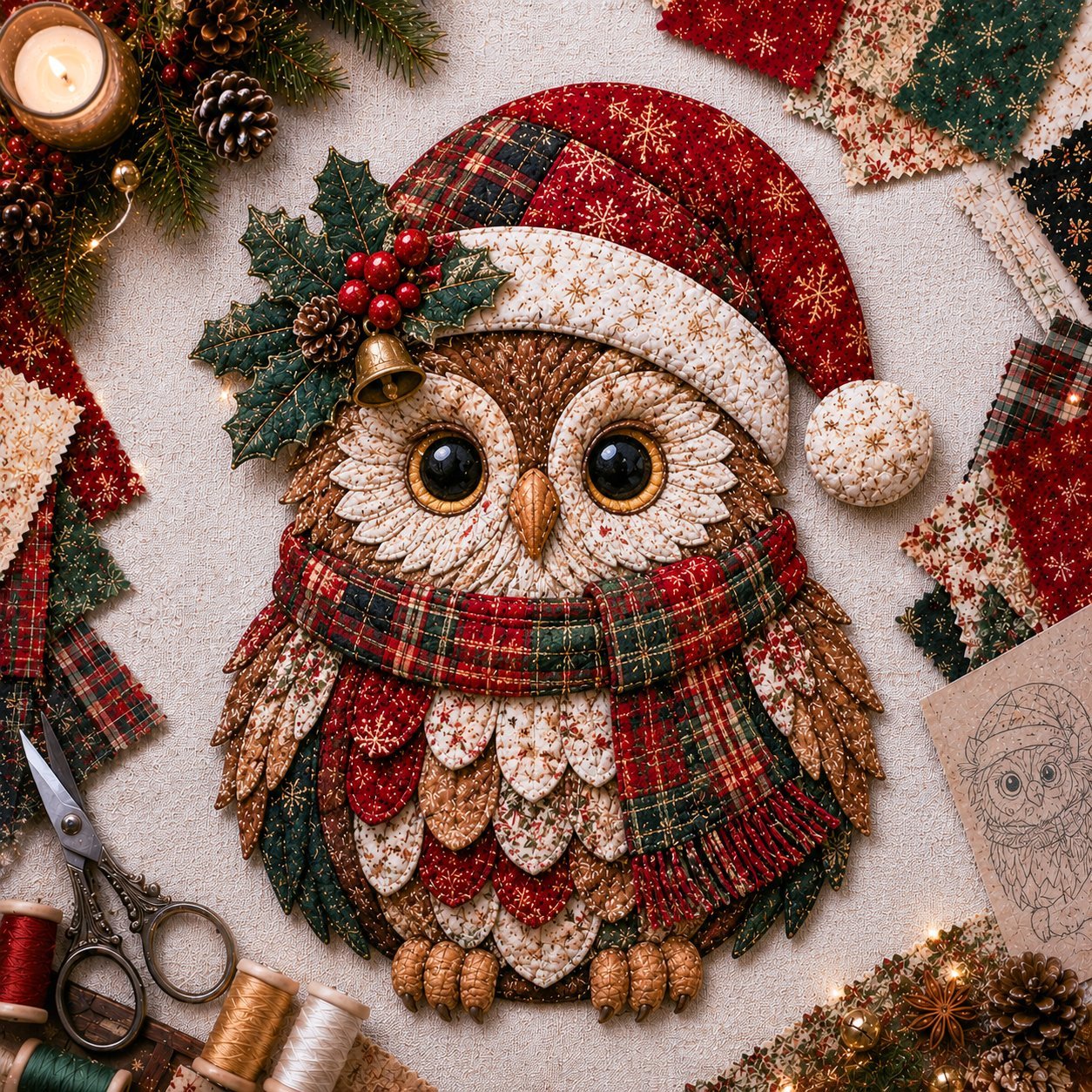 🔥LAST DAY 70% OFF - 🎅Christmas Patchwork Fabric DIY Decor Kit
