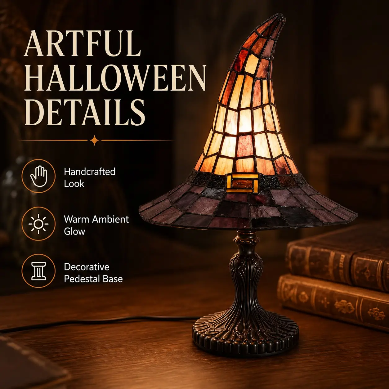 Halloween Witch Hat Table Lamp