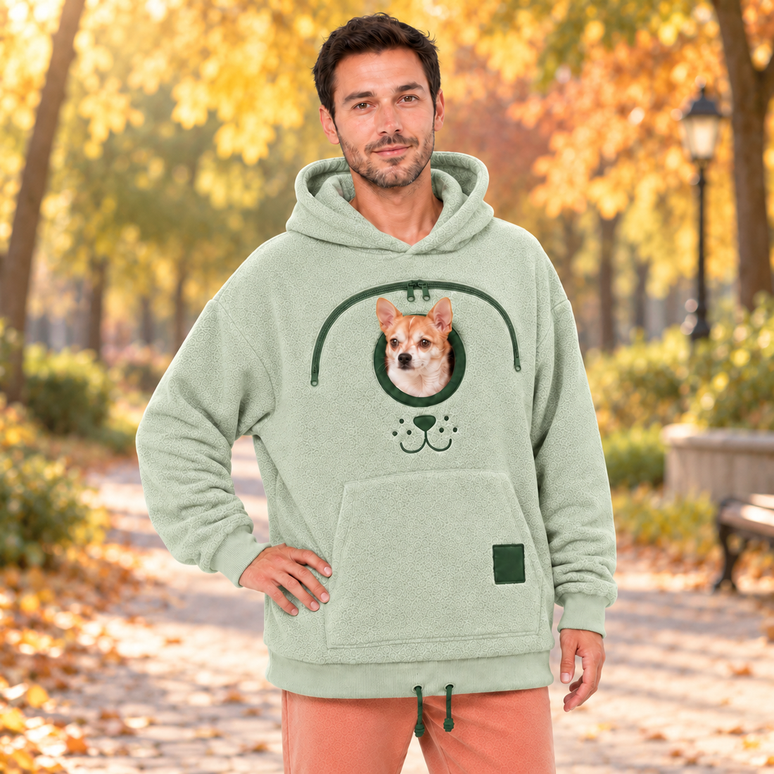 🛸⏳LIMITED TIME 50% OFF! 🔥🐕 Cozy Fleece Pet BondingPouch Hoodie - Warm &Supportive Small Pet CarrierClothing