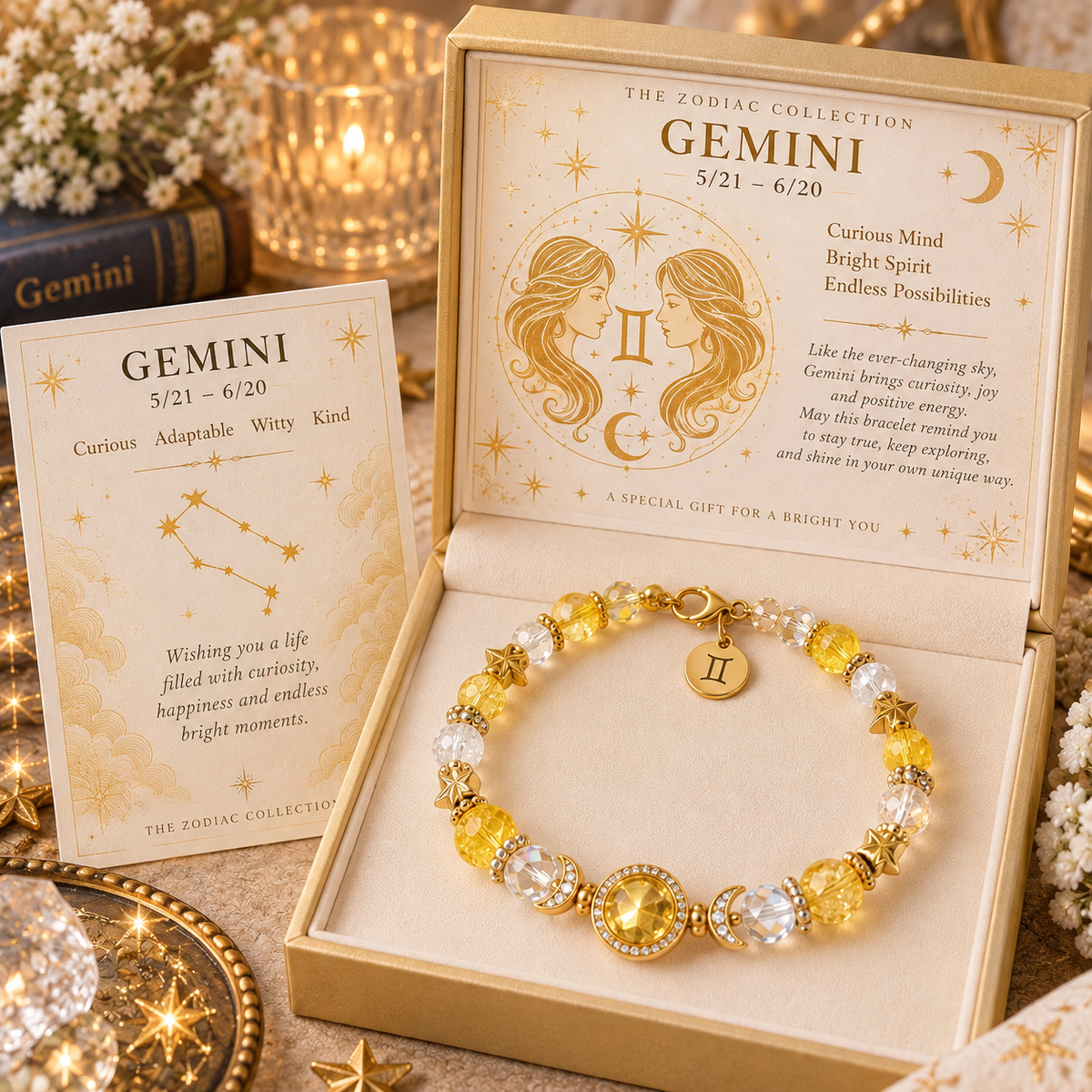 ✨2026 Zodiac Crystal Bracelet | A Meaningful Birthstone Gift Inspired By Your Star Sign