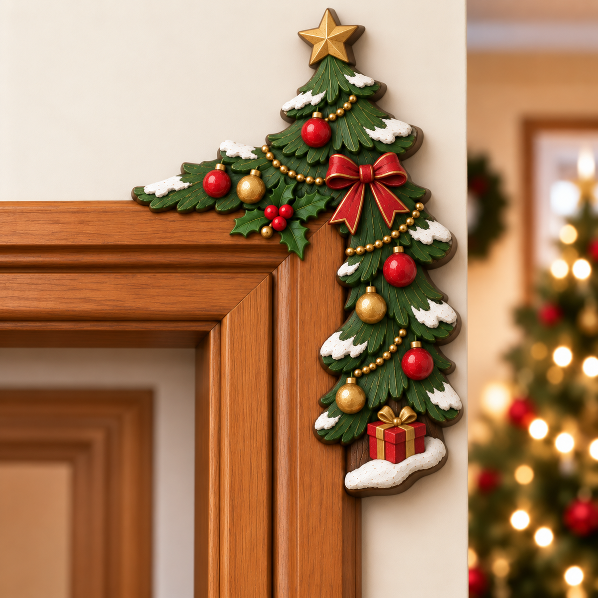 Christmas Peekaboo Door Frame Corner Decor 🎄🎅
