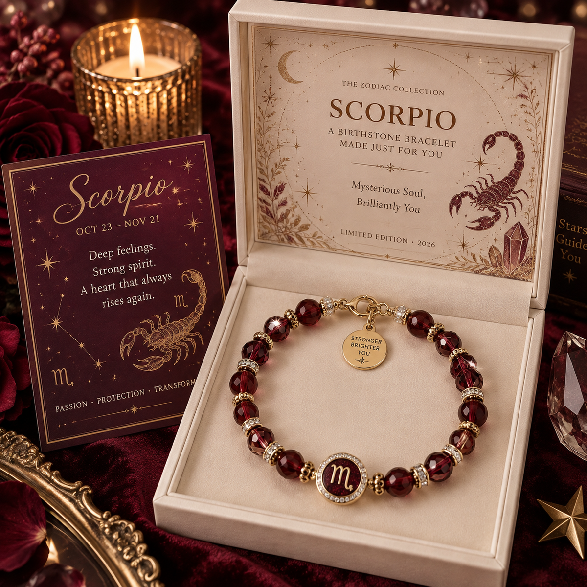 ✨2026 Zodiac Crystal Bracelet | A Meaningful Birthstone Gift Inspired By Your Star Sign