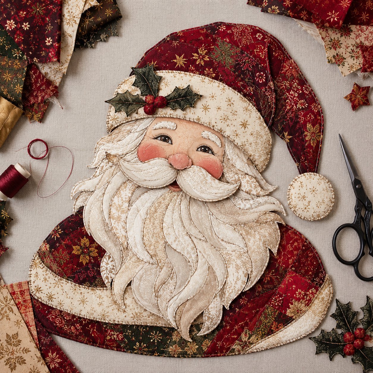 🔥LAST DAY 70% OFF - 🎅Christmas Patchwork Fabric DIY Decor Kit